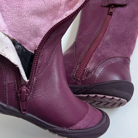 Lea Lelo Sz 25 Purple Tall Leather Boots - Picture 4 of 7